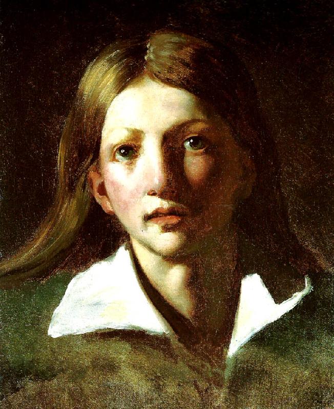Theodore   Gericault tete de jeune homme France oil painting art